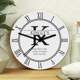 Personalised Family Name & Initial Wooden Clock