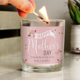 Personalised Floral Bouquet Mother's Day Jar Candle