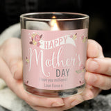 Personalised Floral Bouquet Mother's Day Jar Candle