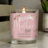 Personalised Floral Bouquet Mother's Day Jar Candle