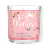 Personalised Floral Bouquet Mother's Day Jar Candle