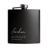 Personalised 'Free Text' Script Black Hip Flask