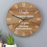 Personalised 'Free Text' Wood Effect Clock