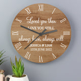 Personalised 'Free Text' Wood Effect Clock