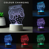 Personalised Gaming LED Colour Changing Night Light