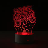 Personalised Gaming LED Colour Changing Night Light