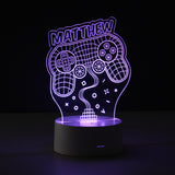 Personalised Gaming LED Colour Changing Night Light