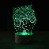 Personalised Gaming LED Colour Changing Night Light