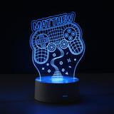 Personalised Gaming LED Colour Changing Night Light