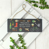 Personalised Garden Printed Hanging Slate Plaque