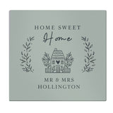 Personalised HOME Glass Chopping Board/Worktop Saver