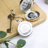 Personalised In Loving Memory Round Photo Keyring