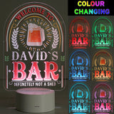 Personalised LED Colour Changing Bar Sign