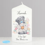 Personalised Me to You Floral Daisy Pillar Candle