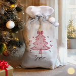 Personalised Pink Christmas Tree Sack1