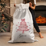 Personalised Pink Christmas Tree Sack2
