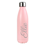 Personalised Pink Metal Insulated Drinks Bottle