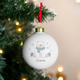 Personalised Polar Bear Christmas Bauble