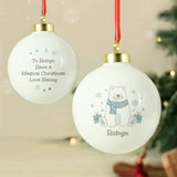 Personalised Polar Bear Christmas Bauble3
