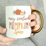 Personalised Pumpkin Spice Gold Handle Mug