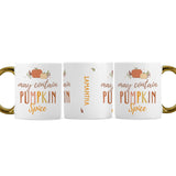 Personalised Pumpkin Spice Gold Handle Mug