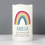 Personalised Rainbow LED Candle