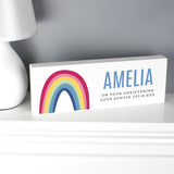 Personalised Rainbow Wooden Block Sign