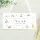 Personalised Safari Animals Wooden Sign