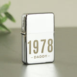 Personalised Silver Date & Name Lighter