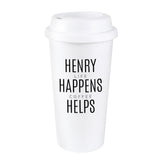 Personalised Slogan Insulated Reusable Eco Travel Cup