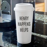 Personalised Slogan Insulated Reusable Eco Travel Cup