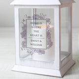 Personalised Soft Watercolour White Lantern