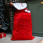 Personalised Special Delivery Red Sack2