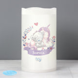 Personalised Tiny Tatty Teddy Unicorn Nightlight LED Candle