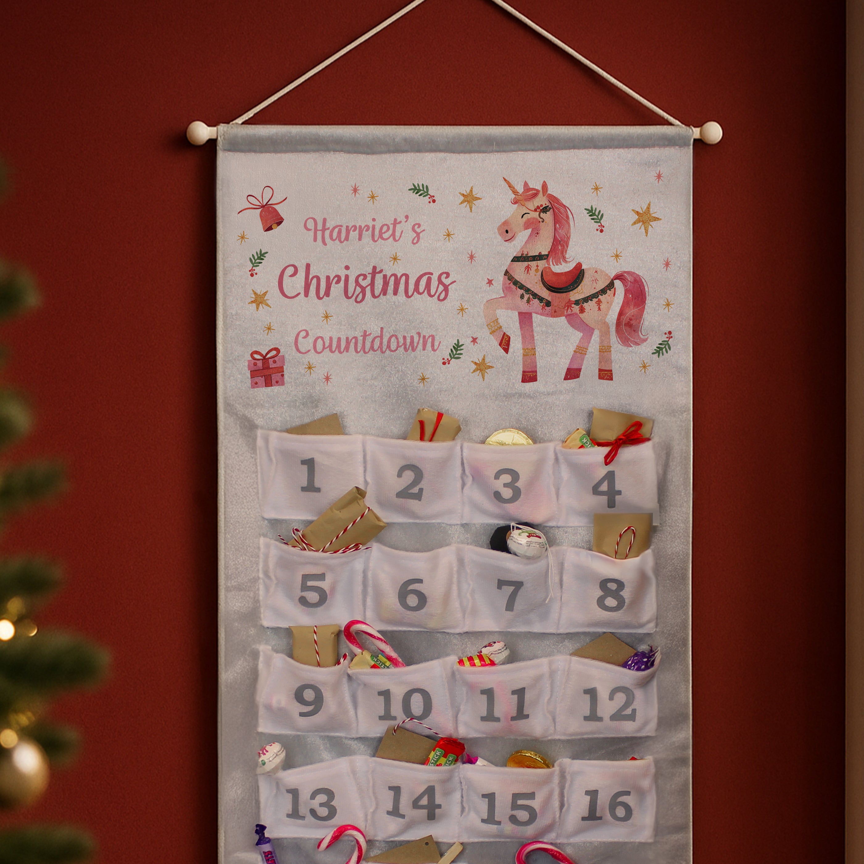 Personalised Unicorn Christmas Advent Calendar1