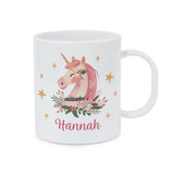 Personalised Unicorn Christmas Plastic Mug3