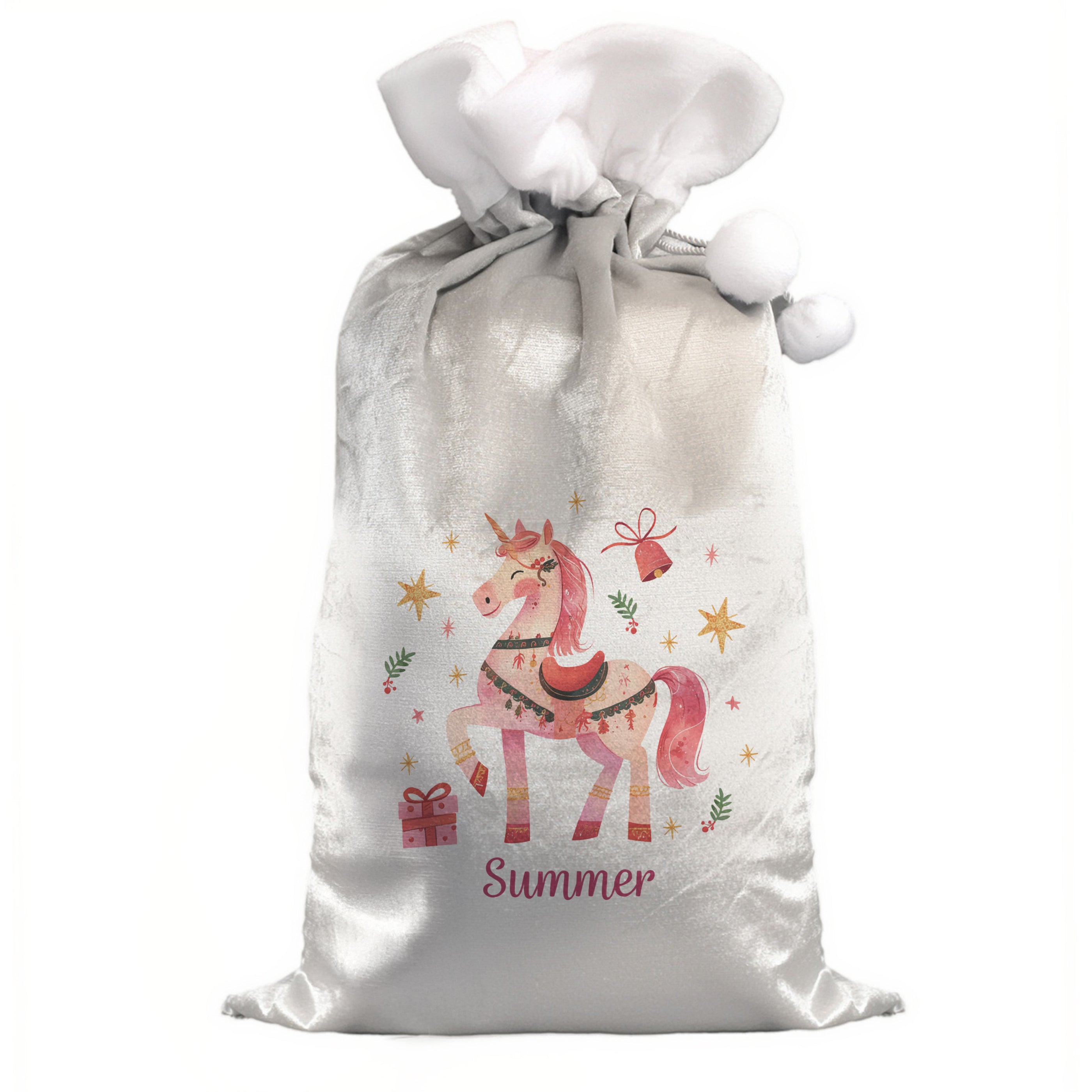 Personalised Unicorn Christmas Sack3