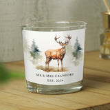 Personalised Watercolour Stag Candle Jar2
