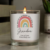 Personalised You Make The World Brighter Rainbow Scented Jar Candle