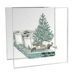 Personalised A Winter's Night Mirrored Glass Tea Light Candle Holder 04