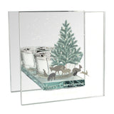 Personalised A Winter's Night Mirrored Glass Tea Light Candle Holder 04