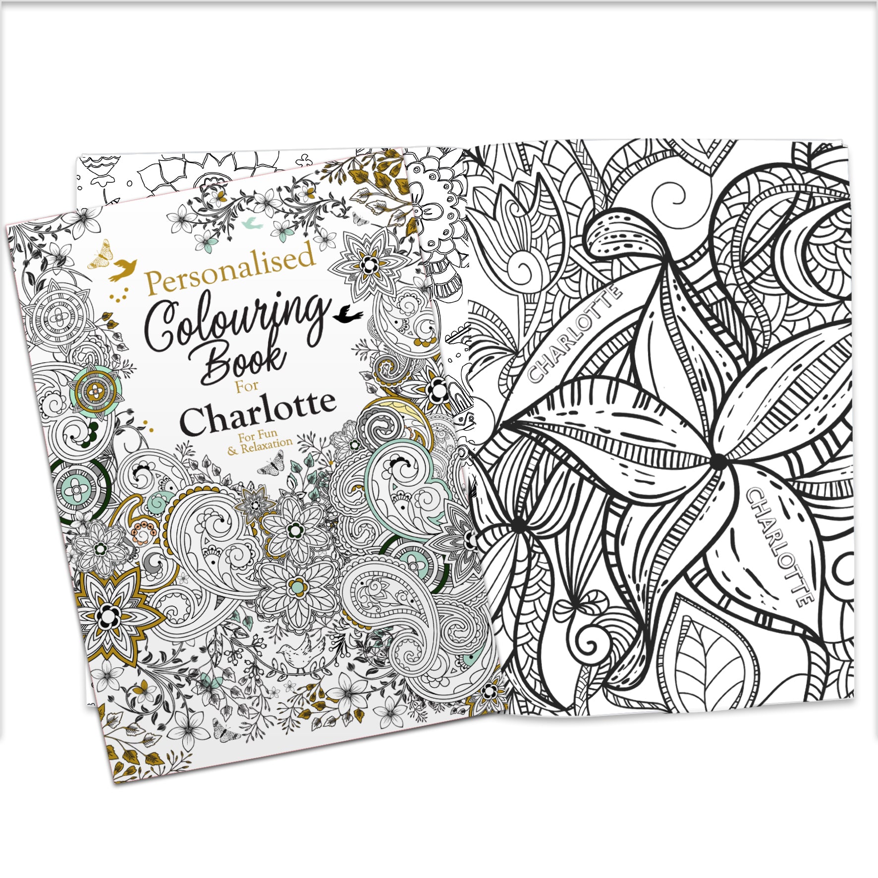 Personalised Botanical Colouring Book2