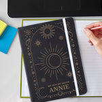 Personalised Celestial Black Hardback Notebook1