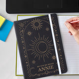 Personalised Celestial Black Hardback Notebook1