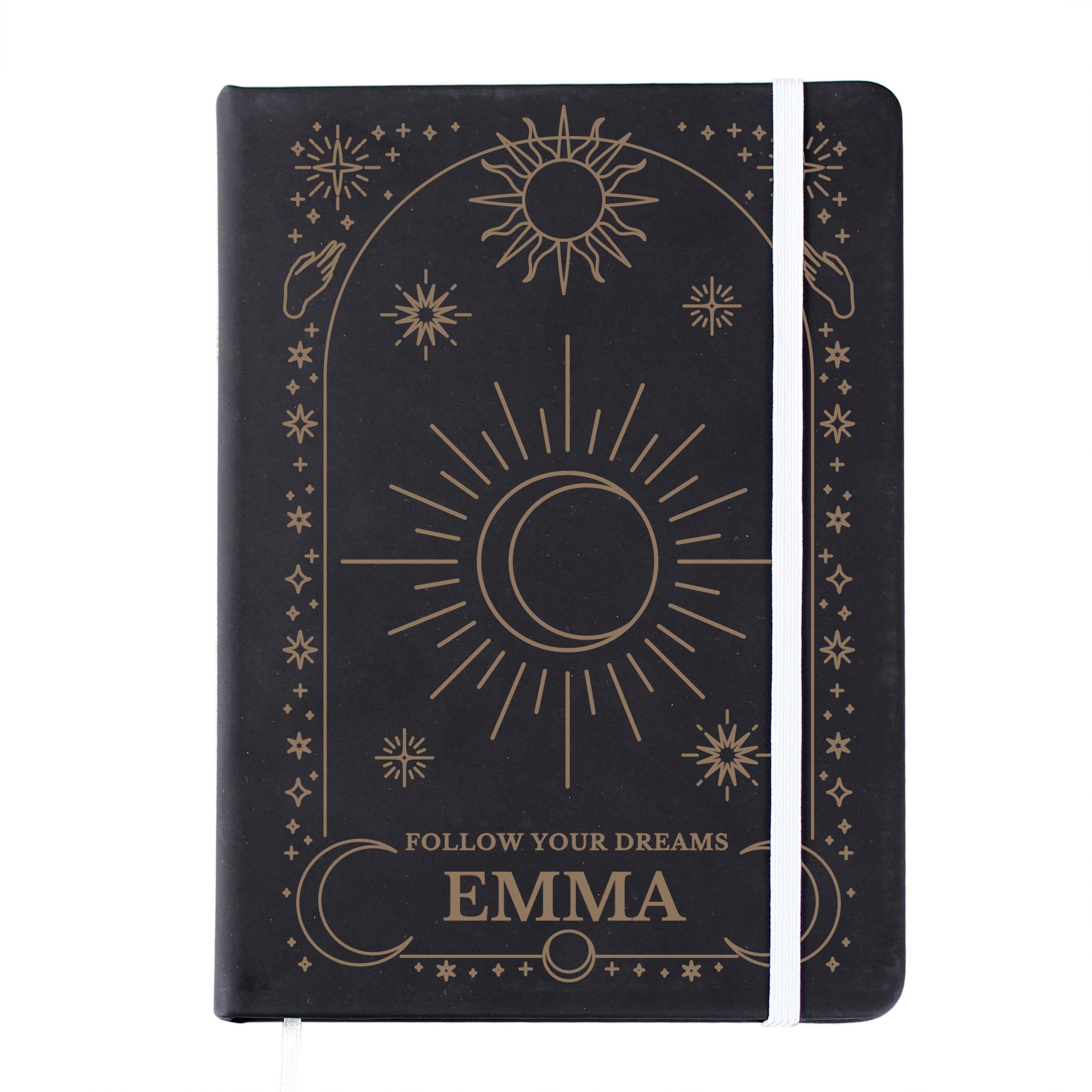 Personalised Celestial Black Hardback Notebook6