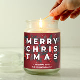 Personalised Christmas Large Scented Jar Candle 04