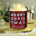 Personalised Christmas Large Scented Jar Candle 05