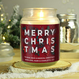 Personalised Christmas Large Scented Jar Candle 05