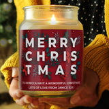 Personalised Christmas Large Scented Jar Candle 06