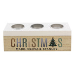 Personalised Christmas Tree Triple Tea Light Box04